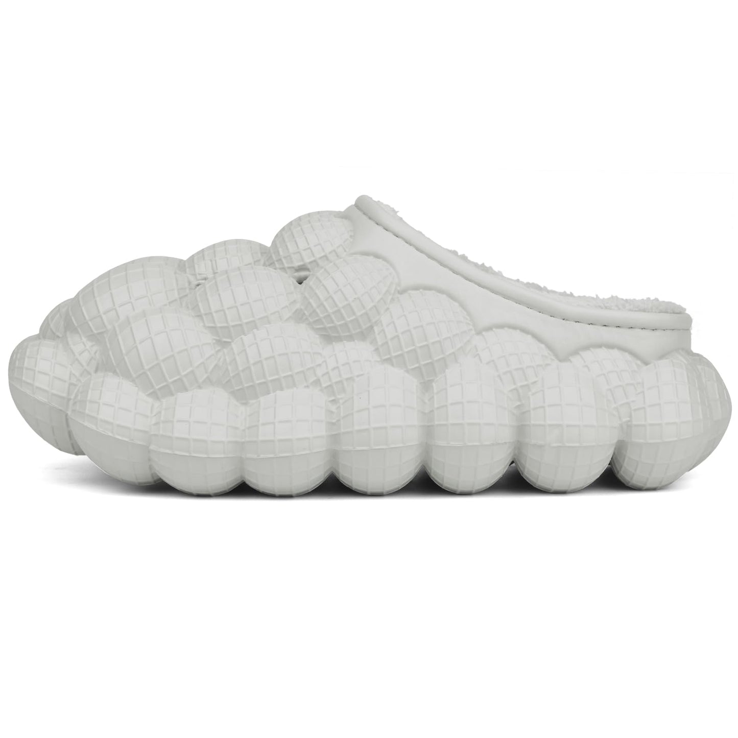 Man Women Bubble Slides with Fur Lined Bubble Slippers Comfortable Warm Fun Slippers Shoes for Indoor Outdoor