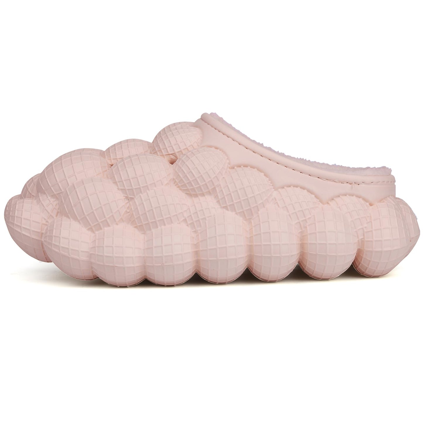 Man Women Bubble Slides with Fur Lined Bubble Slippers Comfortable Warm Fun Slippers Shoes for Indoor Outdoor