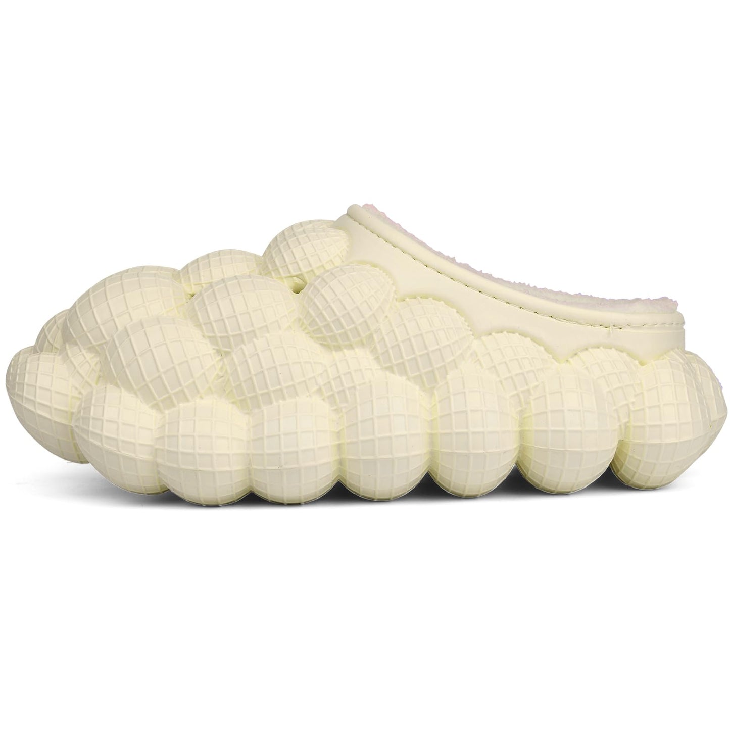 Man Women Bubble Slides with Fur Lined Bubble Slippers Comfortable Warm Fun Slippers Shoes for Indoor Outdoor