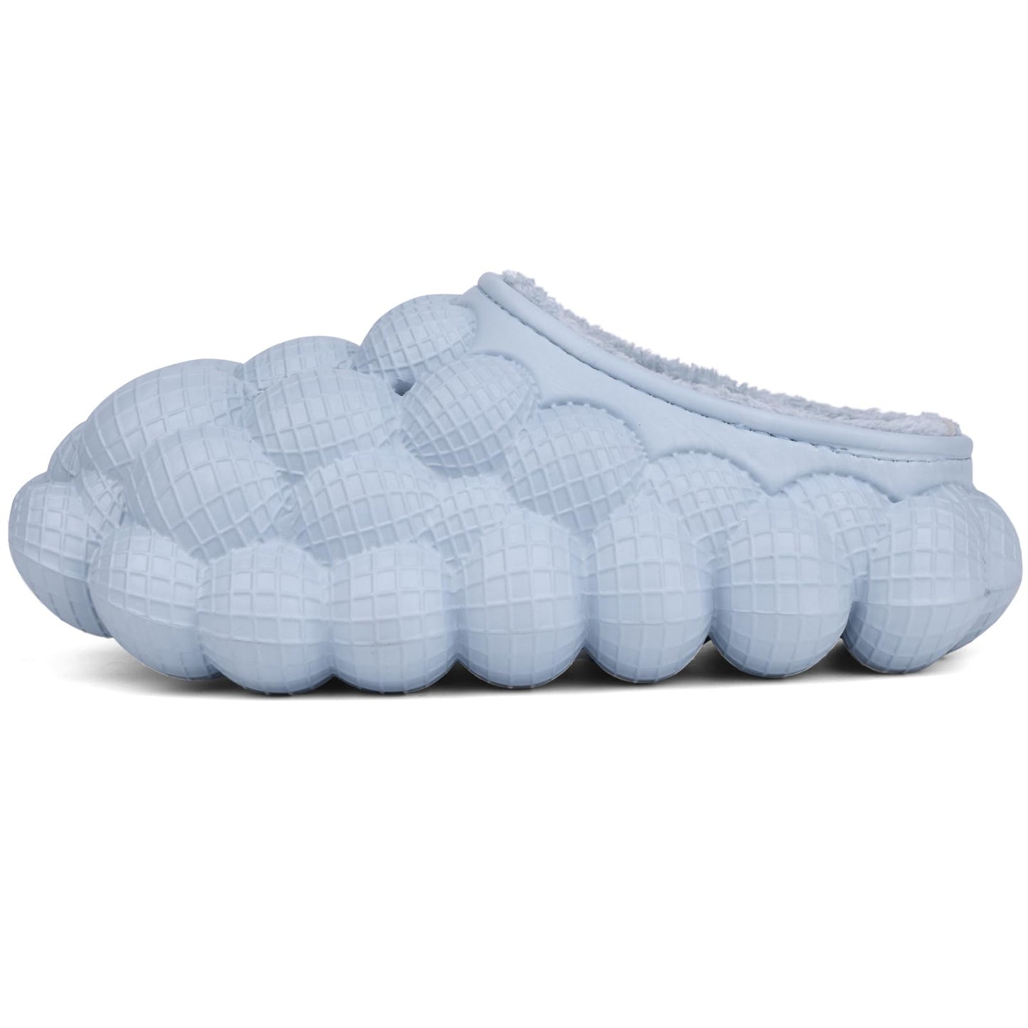 Man Women Bubble Slides with Fur Lined Bubble Slippers Comfortable Warm Fun Slippers Shoes for Indoor Outdoor