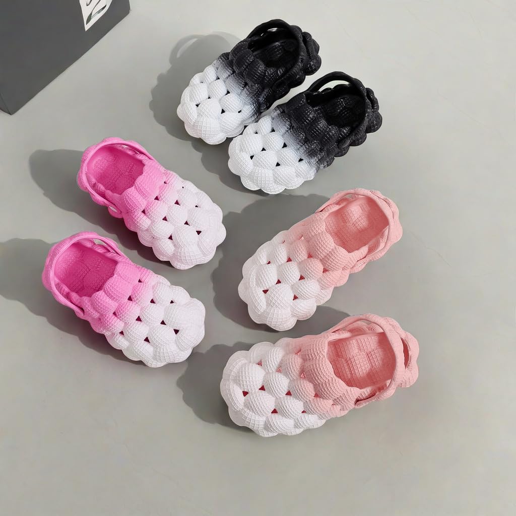 Man Women Bubble Slides with Fur Lined Bubble Slippers Comfortable Warm Fun Slippers Shoes for Indoor Outdoor