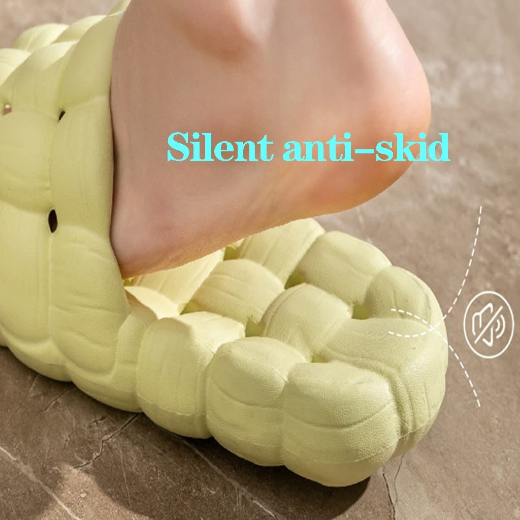 Womens Pillow Slides,Massage Bubble Slides Gym House Shower Bedroom Slippers Reflexology Stress Relief Sandals,Breathable Decompression Shoes Beach Non-Slip Shoes ( Color : Pink , Size : EUR36-37 )
