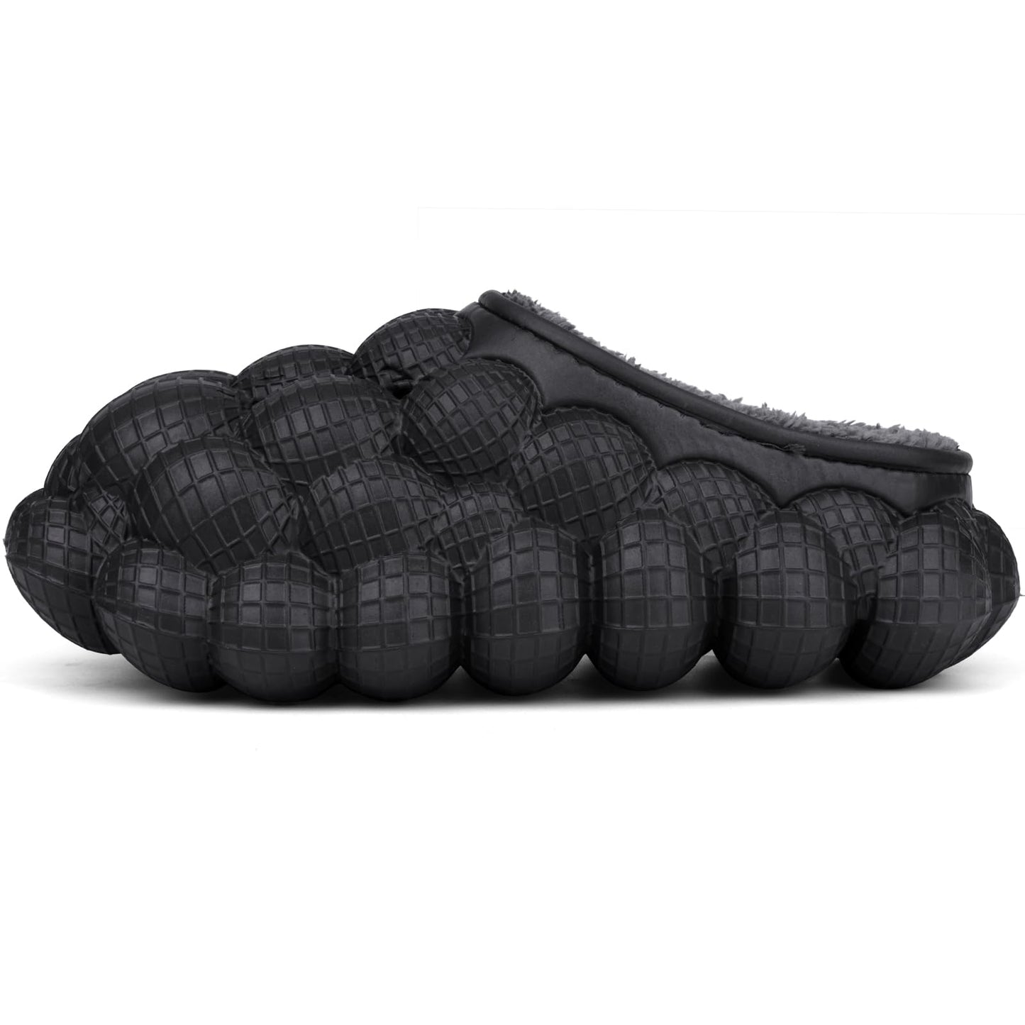 Man Women Bubble Slides with Fur Lined Bubble Slippers Comfortable Warm Fun Slippers Shoes for Indoor Outdoor