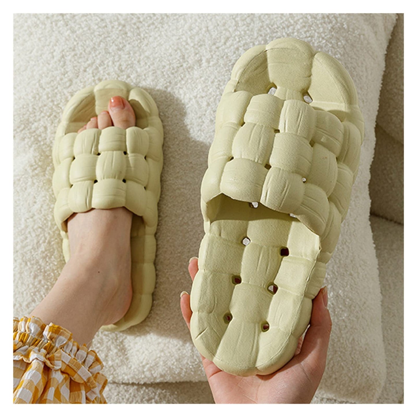 Womens Pillow Slides,Massage Bubble Slides Gym House Shower Bedroom Slippers Reflexology Stress Relief Sandals,Breathable Decompression Shoes Beach Non-Slip Shoes ( Color : Pink , Size : EUR36-37 )