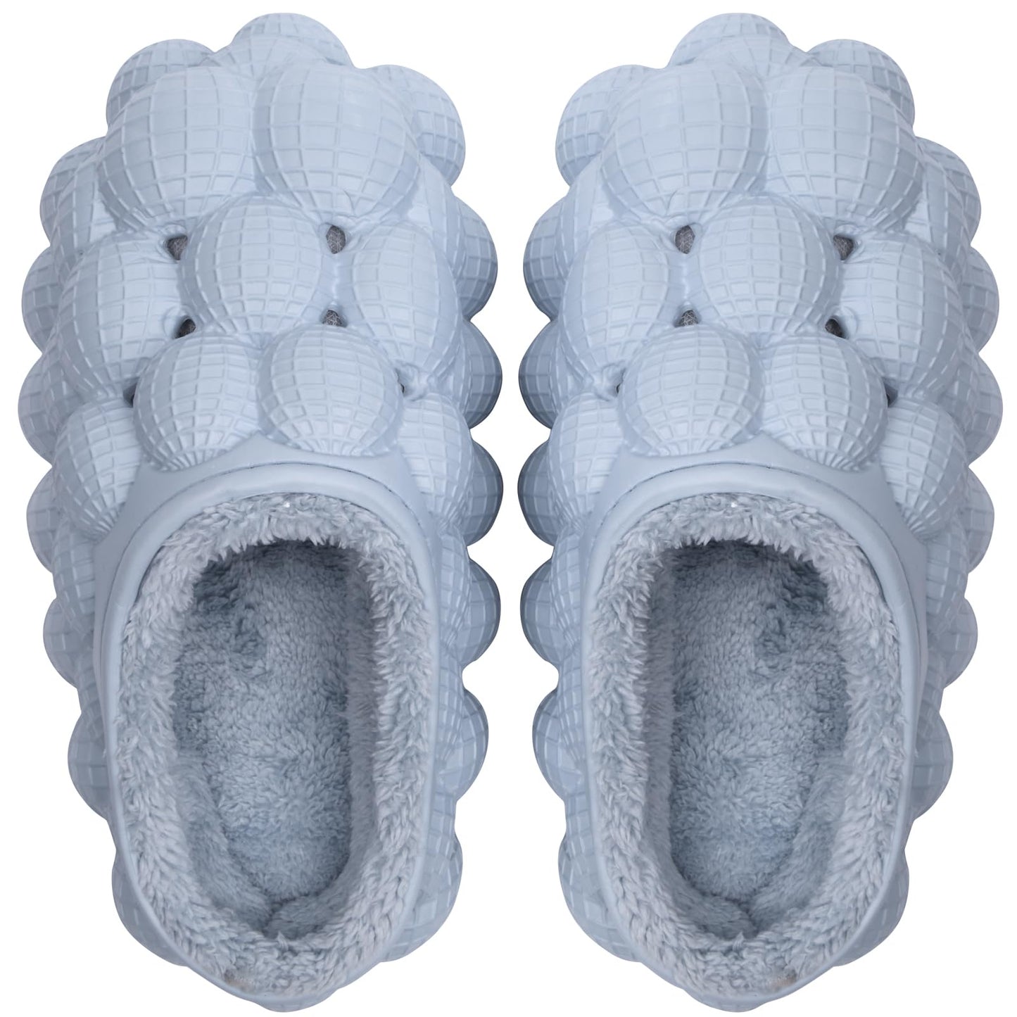 Man Women Bubble Slides with Fur Lined Bubble Slippers Comfortable Warm Fun Slippers Shoes for Indoor Outdoor