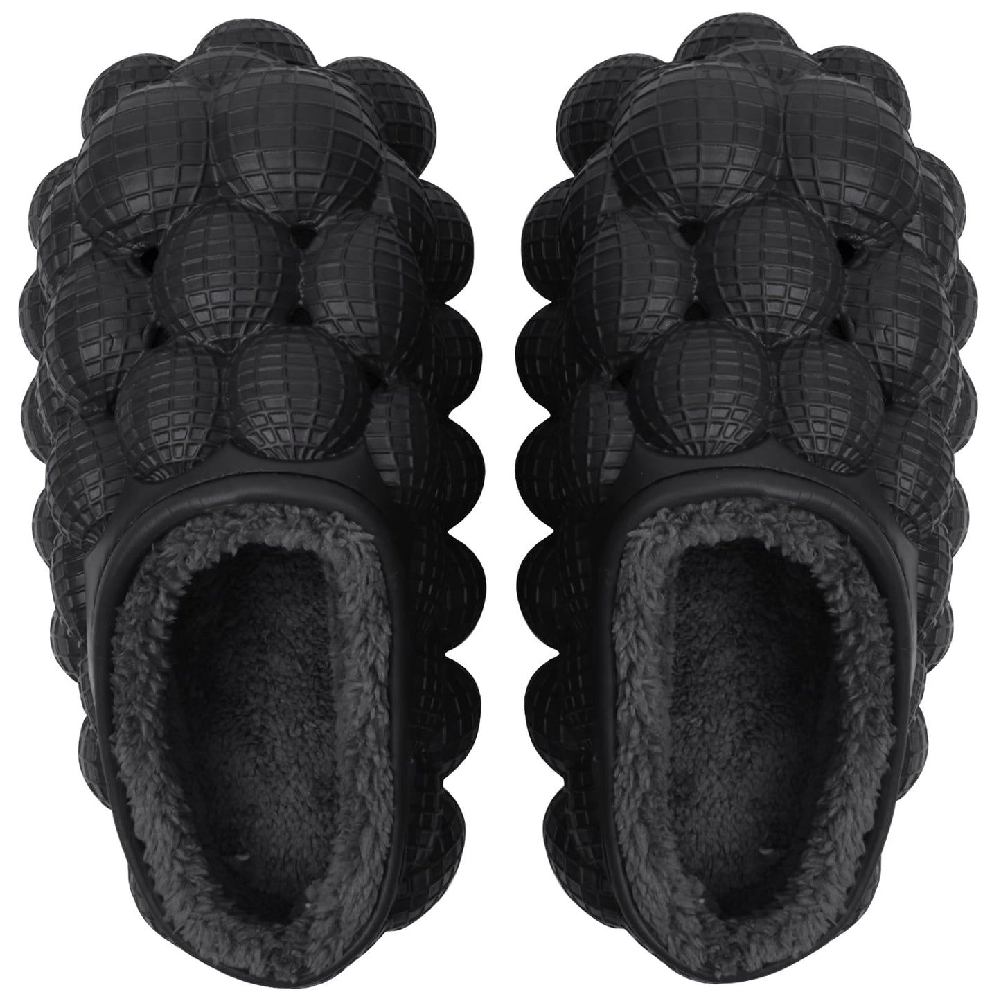 Man Women Bubble Slides with Fur Lined Bubble Slippers Comfortable Warm Fun Slippers Shoes for Indoor Outdoor