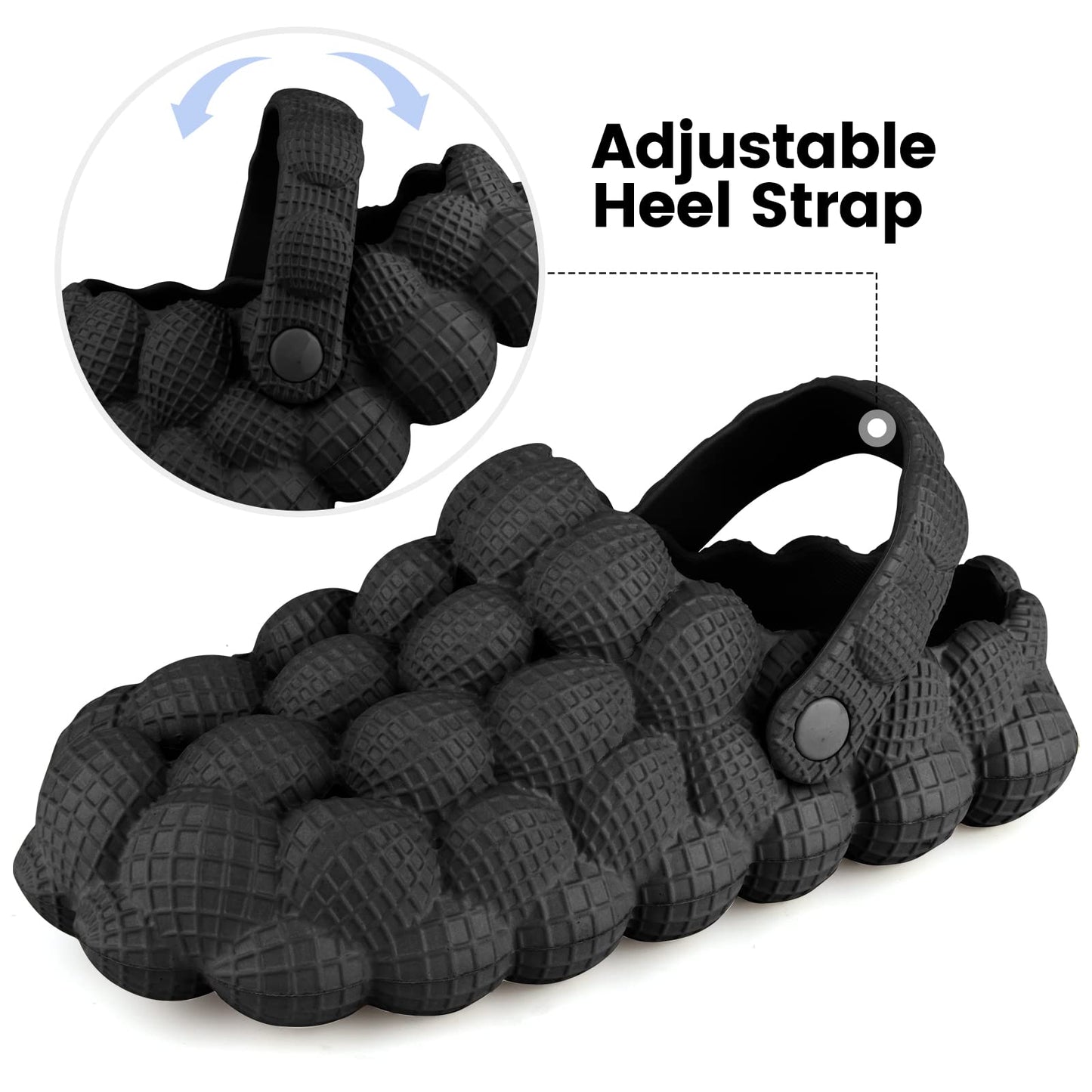 Man Women Bubble Slides with Fur Lined Bubble Slippers Comfortable Warm Fun Slippers Shoes for Indoor Outdoor
